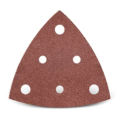 MENZER Red Klett-Schleifblätter, 82 mm, 6-Loch, f. Deltaschleifer, Normalkorund (50 Stk.) K80