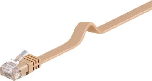 Goobay CAT 6 Flach-Patchkabel, U/UTP, Hellbraun in braun von Goobay