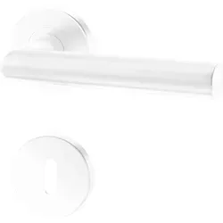 Weiß Türbeschlag UNO für Zimmertüren, L-FORM, Türbeschlag; Türgriff; Türklinke - Weiß