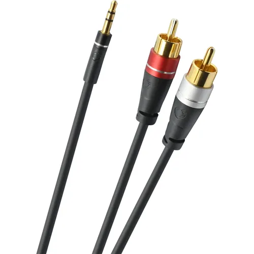 OEHLBACH Stereo-Audiokabel 3,5 mm Klinke/Cinch Audio Jack RCA #1907585 - Hochwertiges Cinch-Kabel auf Klinke für exzellente Audioübertragung, ideal für Heimkino und Musikanlagen.