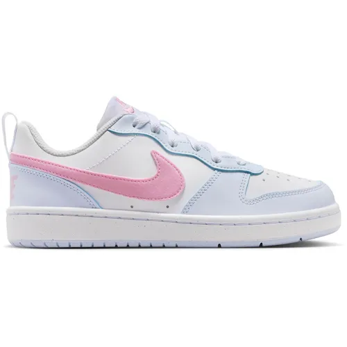 Nike COURT BOROUGH GS Sneaker Mädchen in White-Pink Rise-Football Grey, Größe 38