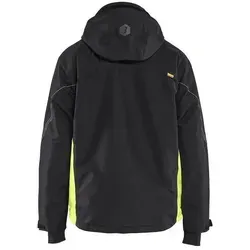 Blakläder Leichte gefütterte Funktionsjacke 4890 1977 - Schwarz/Gelb - L - Funktionsjacke mit abnehmbarer Kapuze, wind- und wasserdicht, ideal für kalte Tage. Zertifiziert nach EN 343 für optimalen Schutz gegen Regen.