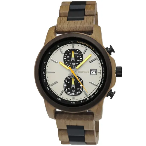 Produktbild Holzwerk SUDERBURG Herren Holz Uhr mit Chronograph und Tachymeter