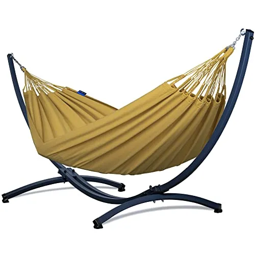 Potenza Outdoor Hängematte mit Gestell für 2 Personen – XXL Merida Baumwolle