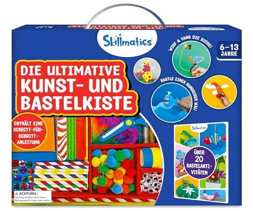 Skillmatics Die ultimative Bastelkiste - Papierbastelset für Kinder mit über 2.000 Teilen und 20 kreativen Bastelanleitungen, ideal für Kinder von 6 bis 13 Jahren, fördert Kreativität und Feinmotorik.