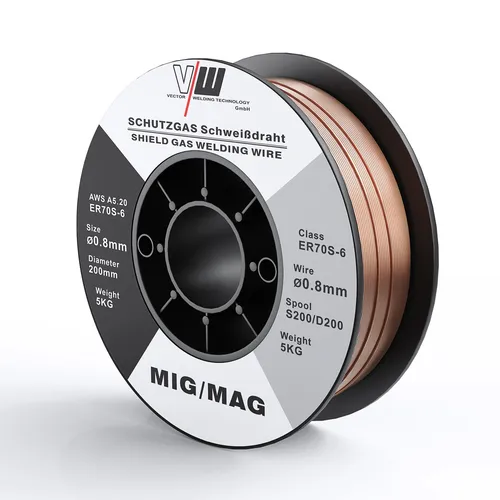 MIG MAG Schweißdraht Stahl SG 2, ER70-6 Drahtrolle 0,8 | 5 kg Schweißzubehör