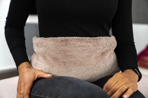 Habibi Plush Wärmekissen Wärmegürtel grau Heizgürtel Leibwärmer Heizkissen Hirsekissen, (1 Wärmegürtel)