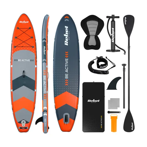 SUP Rebel aufblasbares Brett mit Schwimmsitz 350 cm Paddelset