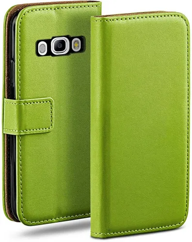 moex Handyhülle für Samsung Galaxy J5 (2016) Hülle Klappbar Book Case Grün 5,2 Zoll, Klapphülle Kartenfach Flip Cover Handytasche Leder Optik Schutzhülle