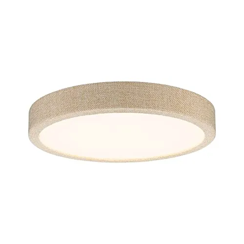 Paulmann 71052 LED-Deckenleuchte 15W Beige - Lampen: Rundes LED Panel mit 15W für gleichmäßige Raumausleuchtung, ideal für Wohnräume und Badezimmer dank IP44-Schutzklasse und feuchtigkeitsgeschütztem Textilrahmen.