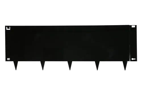 Wovar Rasenkante Metall Schwarz 40 x 106 cm Flexibel von Wovar