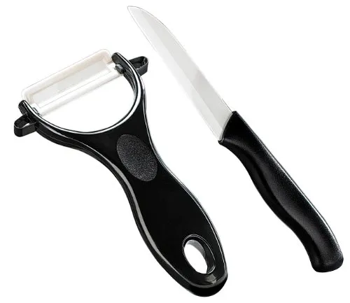 Rosenstein & Söhne Keramik Sparschäler: Keramik-Messer & Schäler (PEARL Edition) (Spargelschäler, Gemüseschäler, Apfelschneider)