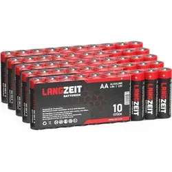 LANGZEIT Batterien AA 50 Stück Alkaline Mignon LR06 1,5V