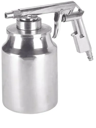 Strahlpistole mit Saugbecher Aluminium - Farbsprühsysteme mit 1 Liter Behältervolumen und 8 bar Betriebsdruck, ideal für präzises Sandstrahlen.