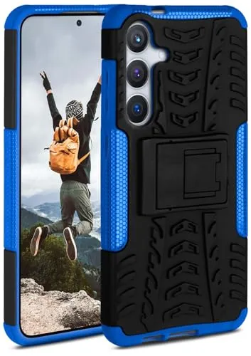ONEFLOW Tank Case für Samsung Galaxy S24 Plus Hülle Outdoor, stabile Panzerhülle mit Kamera und Display Schutz, sichere Handyhülle, TPU Handy Schutzhülle mit Ständer, Blau Schwarz