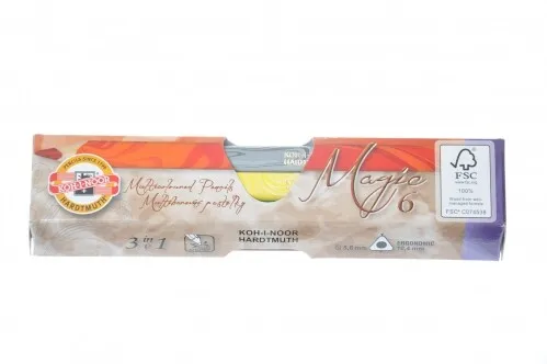 KREDKI OLO WIELOKOL 6KOL/175 K-I-N TROJ MAGIC WB KOH-I-NOOR 8593539278368