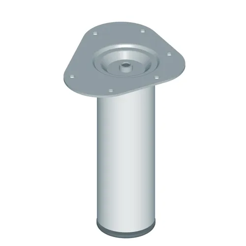 11102-00114= 1 Möbelfuß rund Ø60 H 200mm edelstahloptik Element System Tischbein