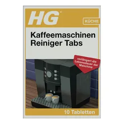 HG International B.V. HG Kaffeemaschinen Reiniger Tabs, Reinigungstabs zur Entfernung von Kaffeefett und Beläge aus Kaffeevollautomaten, 1 Packung = 10 Stück 637000105