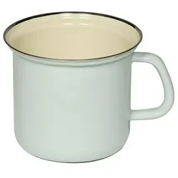 Riess Topf mit Chromrand 14 cm - Pastell Türkis - Eleganter Kochtopf mit Chromrand und 1,5 Liter Volumen. Ideal für energiesparendes Kochen auf allen Herdarten, leicht zu reinigen und bakterienhemmend.