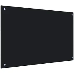 DELUKE® Küchenrückwand Glas - 90x60cm Schwarz | Wandverklediung Küche Wandschutz Spritzschutz Herdspritzschutz Glasplatte Rückwandküche Küchenwand Design