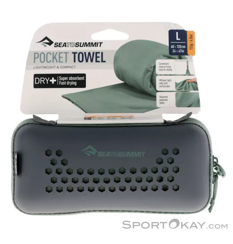 Sea to Summit Pocket L 120x60cm Handtuch-Grau-L