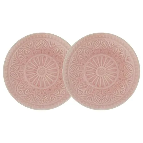 BUTLERS Teller Ø31cm 2er Teller Set SUMATRA Steinzeug Geschirr | Speiseteller Dinnerteller Essteller Deko-Teller | Exotisch & gemustert | Mikrowellen- & spülmaschinenfest