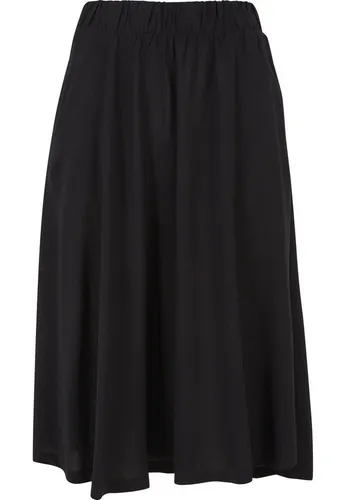 Urban Classics Damen Rock - Lässiger Viskose Skirt in 3/4 Länge - Stylischer Damenrock aus 100% Viskose für optimalen Tragekomfort. Elastischer Bund sorgt für eine perfekte Passform. Vielseitig kombinierbar für entspannte Tages- oder schicke Abendlooks.