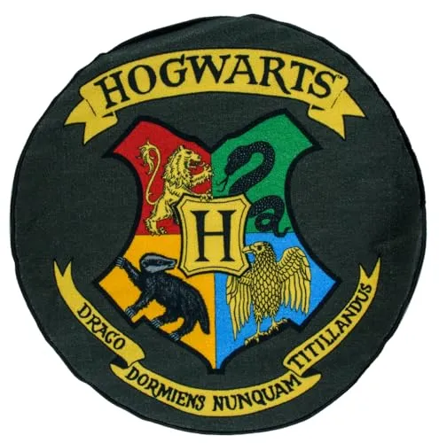 Harry Potter Teppich Hogwarts Shield 100 x 100 cm in schwarz von Groovy