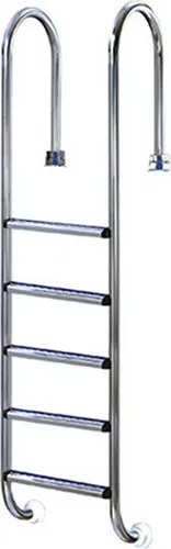 Pool Einbauleiter ENG 180 cm I 5-stufig I V2A Edelstahl Leiter