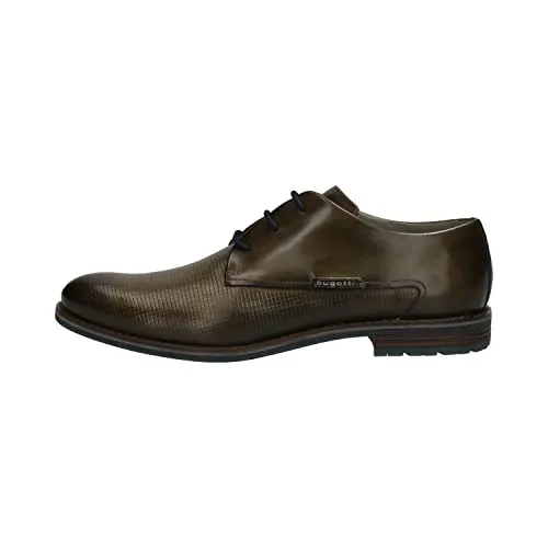 bugatti Herren Zanerio Lace Shoe - Stilvoller Schnürhalbschuh in Grün, Größe 44 EU - Herren-Schnürhalbschuhe aus hochwertigem Leder, ideal für einen eleganten Auftritt im Alltag oder im Büro.