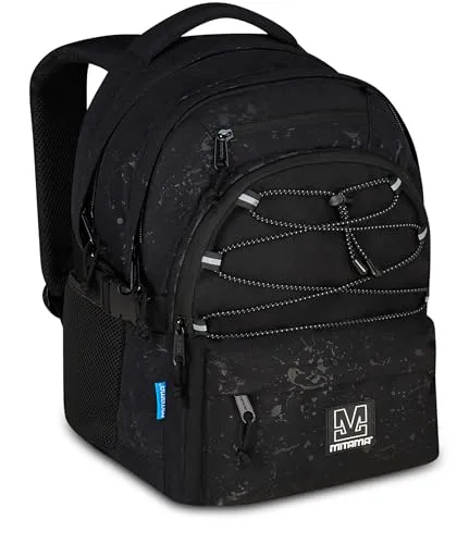 Mitama Schulrucksack #BDBF BLACK SPLASH – Stylischer Rucksack für Schule und Freizeit
