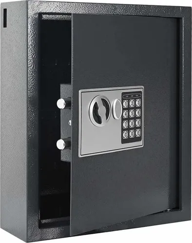 vidaXL Digitaler Safe Grau 30 x 10 x 36,5 cm - Moderne Sicherheitstechnik für Zuhause oder Büro: Der digitale Safe bietet schlüssellosen Zugang per Code oder Fingerabdruck und schützt Ihre Wertsachen in robuster Stahlkonstruktion.