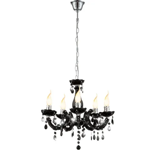 Eleganter schwarzer Kronleuchter in schwarz von GLOBO LIGHTING