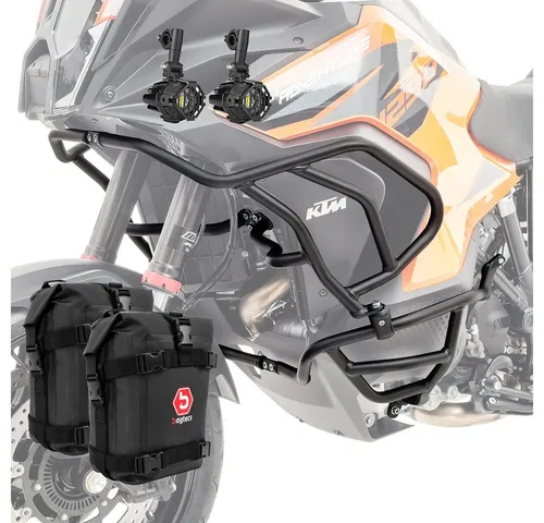 Set Sturzbügel + Scheinwerfer L2 für KTM 1290 Super Adventure R/S 21-24 - Praktisches Set für optimalen Schutz und Sichtbarkeit, inklusive hochwertigen Motorschutzbügeln. Ideal für Abenteuerfahrer!