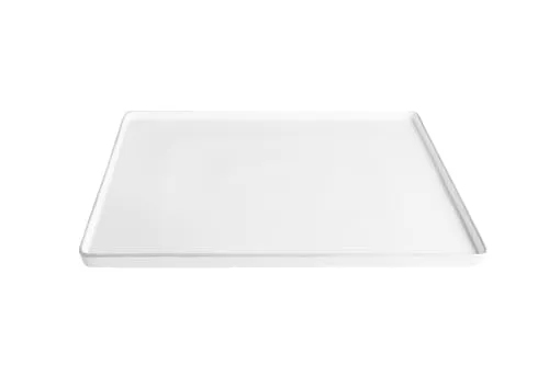 Sallys Servierplatte eckig 44 x 38 cm - Hochwertiger Porzellan Servierteller (Weiß) - Vielseitige Servierplatte aus robustem Porzellan für Kuchen, Torten und mehr. Geruchs- und geschmacksneutral, ideal für Kühlschrank, Mikrowelle und Spülmaschine. Perfekt für stilvolles Servieren!