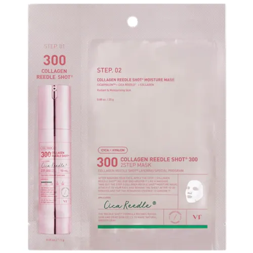 VT COSMETICS –Collagen Reedle Shot 300 (1 Stück)– Zweistufige Gesichtsbehandlung