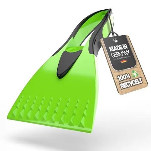 autopflege Premium Auto Eiskratzer mit Kunststoffklinge | Robuster & Zuverlässiger Scheibenkratzer aus recyceltem Material | Eisschaber zur effizienten Entfernung von EIS & Schnee