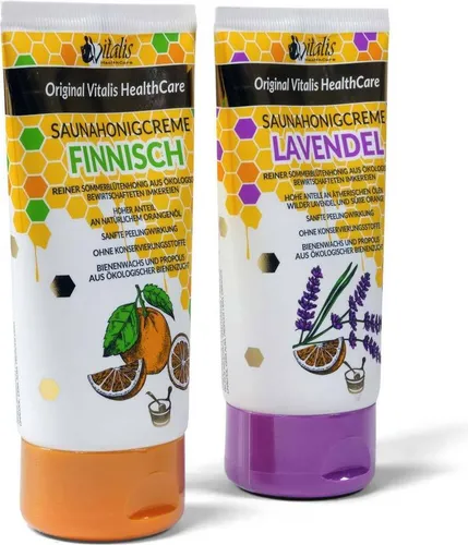 2x Vitalis Saunahonigcreme Lavendel + Finnisch je 120ml