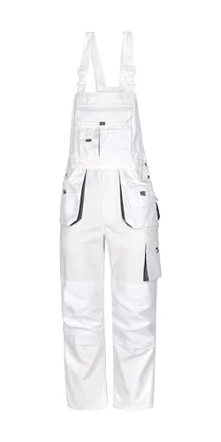 Latzhose weiß/grau in weiß von TRIUSO