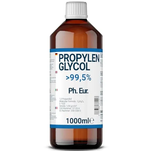1000ml Propylenglycol in Pharmaqualität | >99,5% | Rein | E1520