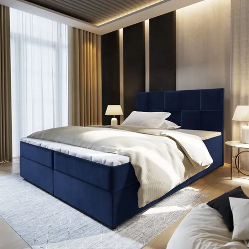 Masseno Boxbett Prata, Blau, 160x200 cm