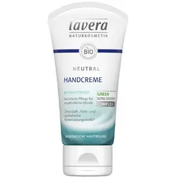 Lavera Neutral Handcreme - Handcreme für empfindliche Haut, mit Bio-Nachtkerze und Bio-Sheabutter. Zieht schnell ein, spendet intensive Feuchtigkeit und unterstützt die Regeneration. Ideal für Neurodermitiker.