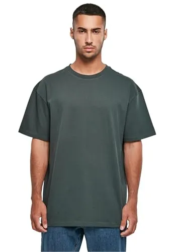 Build Your Brand Herren T-Shirt Heavy Oversize Tee, Basic T-Shirt für Männer, Oversized Fit, Baumwolle, 3XL, Bottlegreen