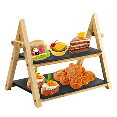 HEFTMAN Etagere Schiefer mit 2 Etagen