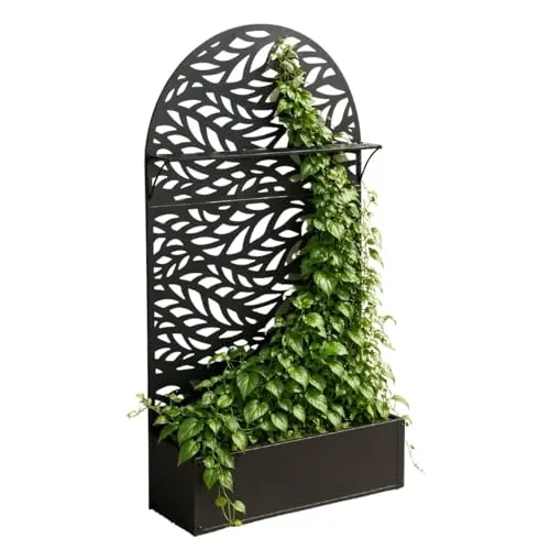 Mica Decorations Blumenständer Sapri Pflanzenstütze Schwarz 90x33x180cm - Der elegante Sapri Blumenständer von Mica Decorations sorgt für eine stilvolle Präsentation Ihrer Pflanzen und bringt modernes Design in jeden Außenbereich.