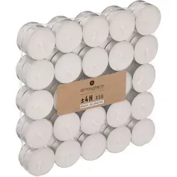 Weiße Duftfreie Kerzen - 50er Pack