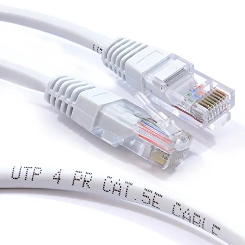 Weiß Netzwerk Ethernet RJ45 Cat5E-CCA UTP Patchkabel 26AWG Kabel 0,25 m 25 cm [0.25 Meter/0,25m]