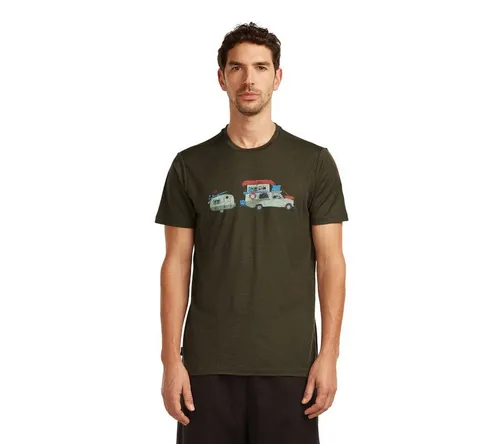 Icebreaker Merino 150 Tech Lite T-Shirt Herren dunkelgrün Größe L - Vielseitiges Merino T-Shirt für Freizeit und Wanderungen, bietet hohen Tragekomfort und Atmungsaktivität. Ideal für jedes Abenteuer, mit natürlicher Temperaturregulierung und geruchsneutralen Eigenschaften.