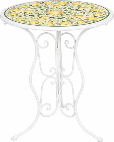Gartentisch Menton Weiß – Mediterraner Charme in gelb von HTI-Line