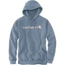 Carhartt Herren Loose Fit Midweight Logo Graphic Hooded Sweatshirt, Blau, XL EU - Kapuzenpullover für Herren mit mittlerem Gewicht, ideal für kühle Tage. Die verstellbare Kapuze und die Handwärmetaschen bieten zusätzlichen Komfort.